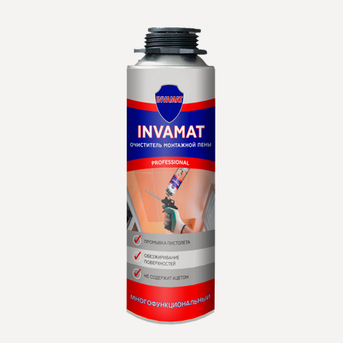 Изображение товара Очиститель монтажной пены "INVAMAT", для удаления остатков пены, полиуретанового клея