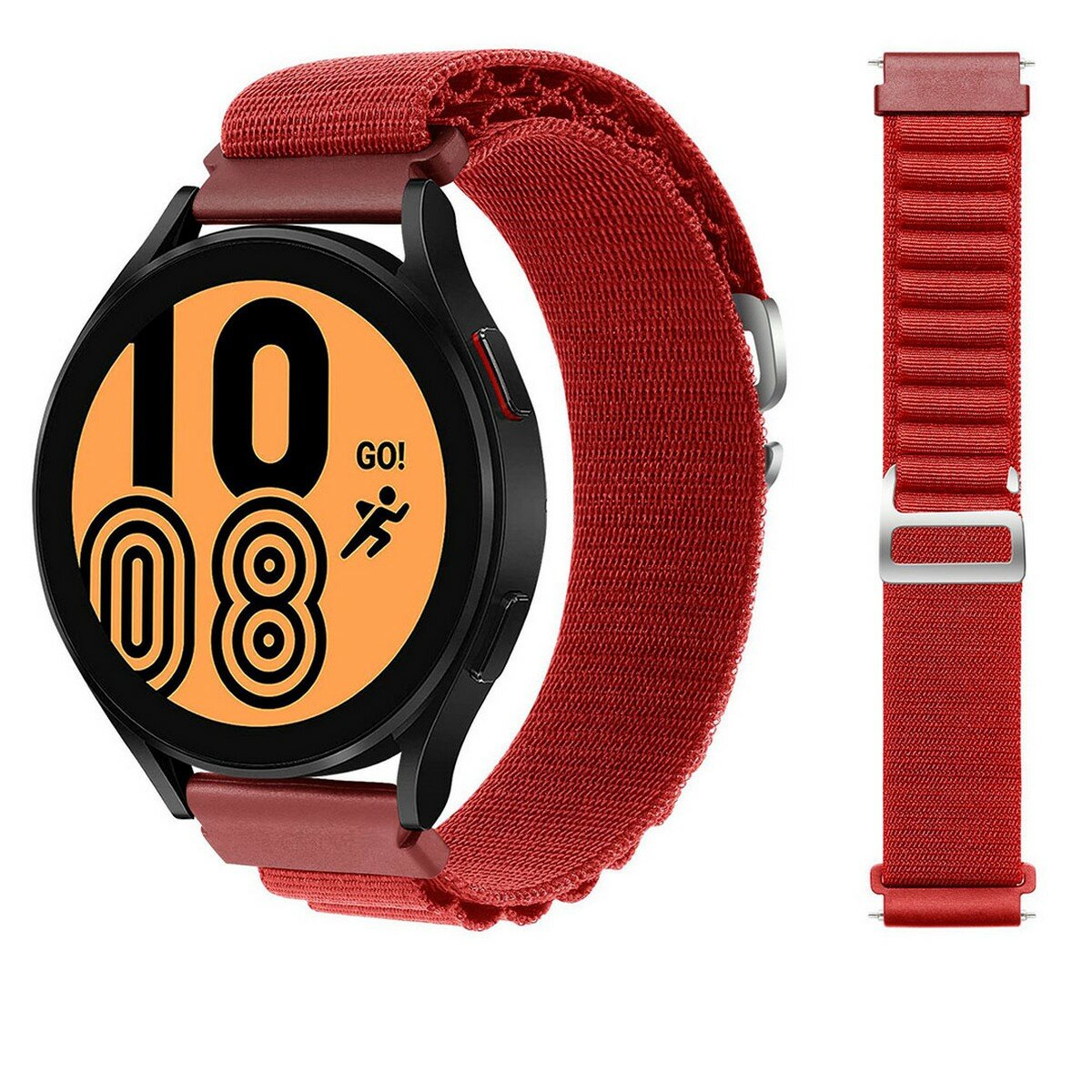 Ремешок "Альпийская петля" для часов с креплением 20 мм Garmin, Samsung, Huawei, Honor, Xiaomi Amazfit, 09 красный