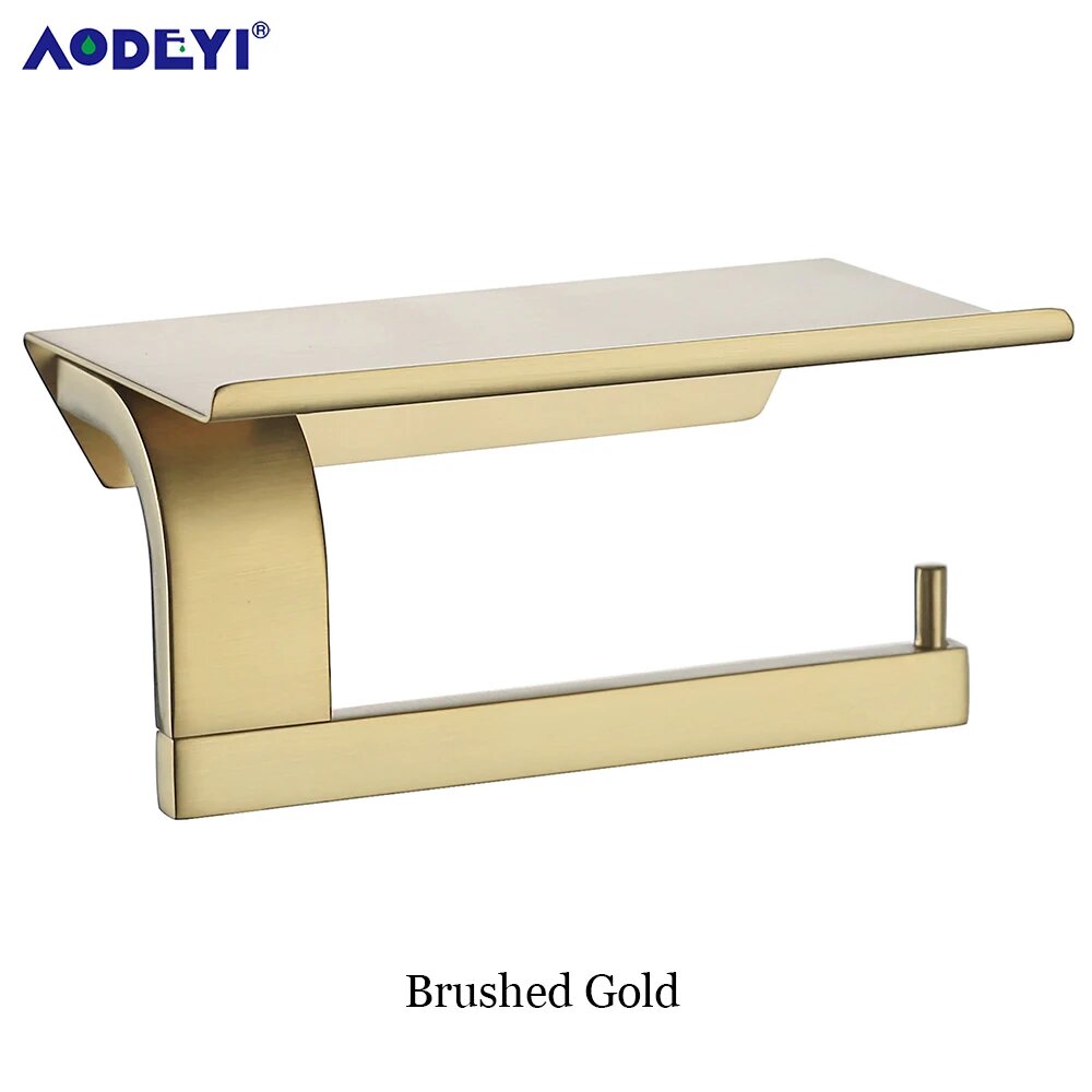Держатель туалетной бумаги AODEYI Brushed Gold
