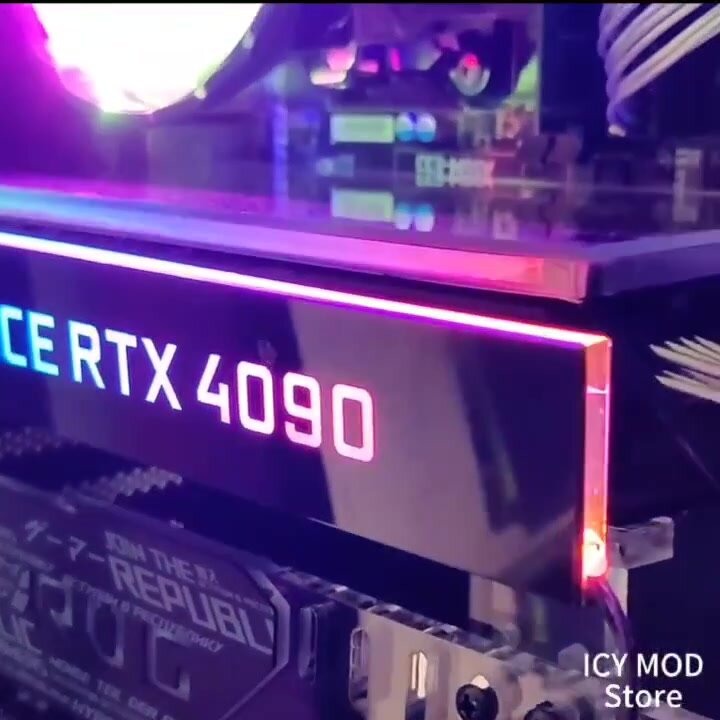 ICY MOD RGB боковая панель для видеокарты из акрила, With manual control — фото 1