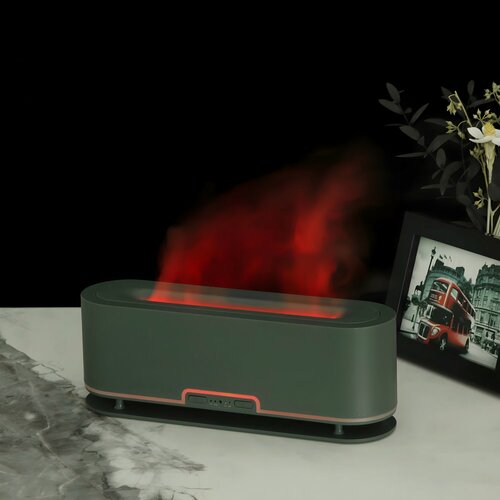 Изображение товара Увлажнитель воздуха NAGOMI с эффектом пламени и функцией ароматерапии, 7 вариантов подсветки, UK, серый