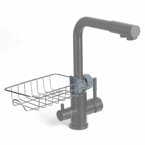 Мыльница решетка с кронштейном на смеситель или душевую стойку хромированная 747₽