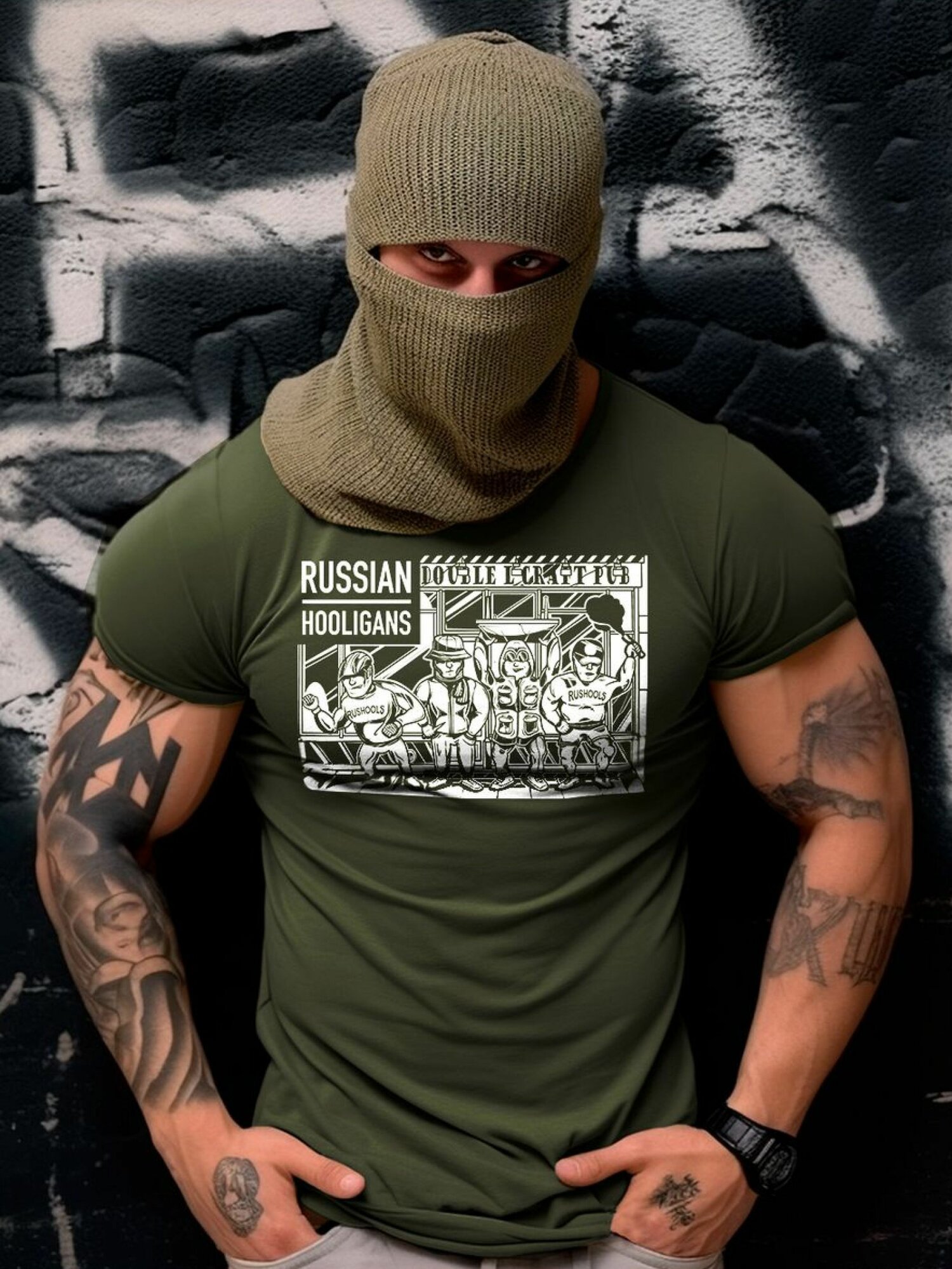 Футболка мужская хлопок RUSSIAN HOOLIGANS