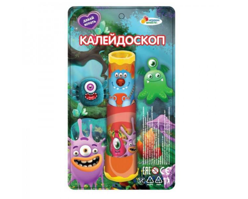 Калейдоскоп "Монстрики" (Играем вместе) на блистере, 13,5*23,5*5 см