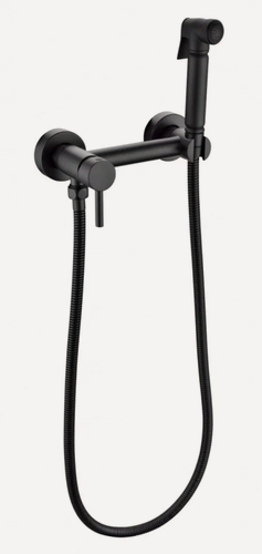 Изображение товара Смеситель наружный с гигиеническим душем Grocenberg GB103N Черный матовый