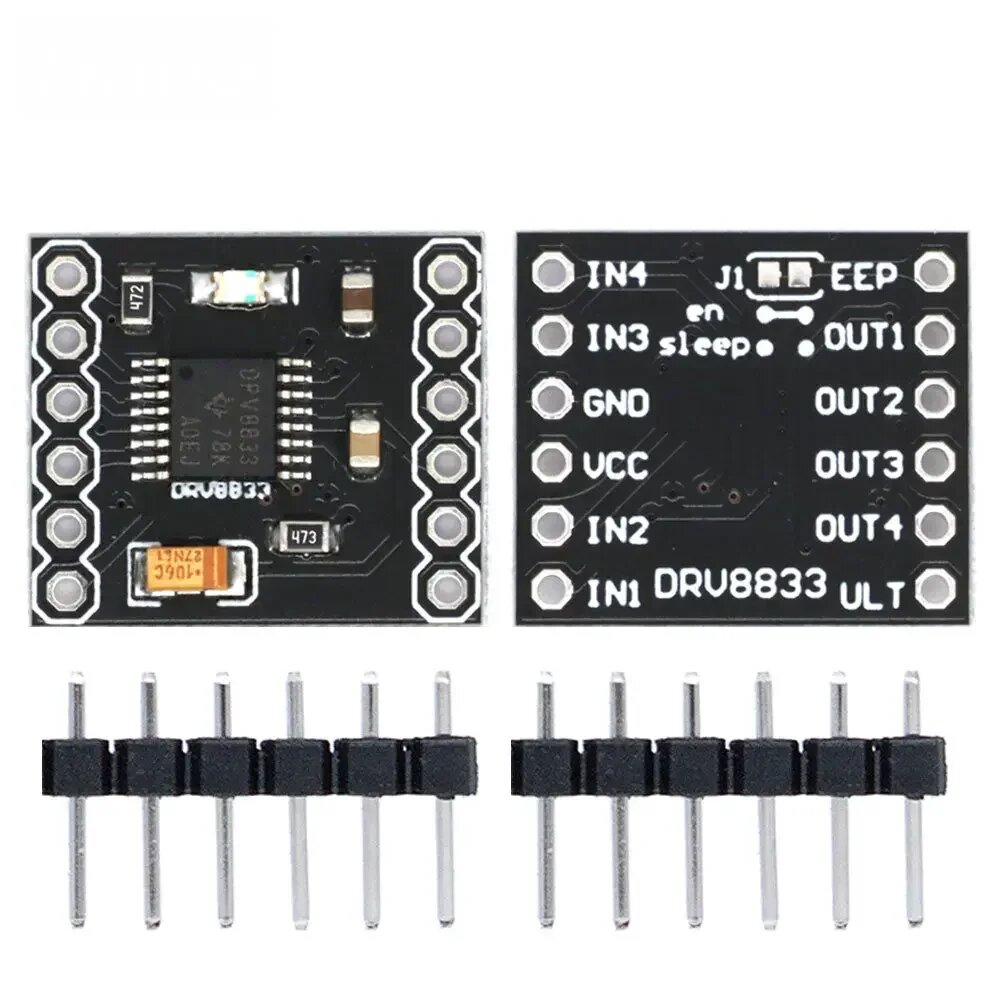 DRV8833 2-канальная плата драйвера двигателя 1,5 А (3 В-10 В) для двигателей постоянного/шагового двигателя, H-мост и защиты от перегрузки по току
