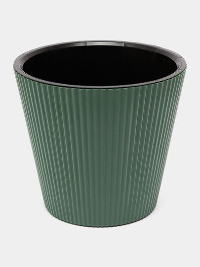 Горшок-кашпо Спектр, с дренажным отверстием, для дома, зеленый , 4 л