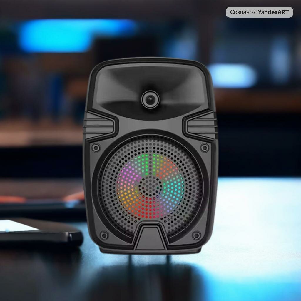 Портативная Bluetooth-колонка ZQS-1461 – с функцией TWS, светодиодной подсветкой, 4 дюйма