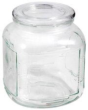 Стеклянная банка для сыпучих продуктов со стекл плоской крышкой, ARIA, объем 2 л (004472)