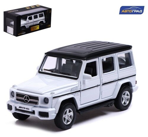 Машина металлическая MERCEDES-BENZ G63 AMG, 1:32, открываются двери, инерция, цвет белый