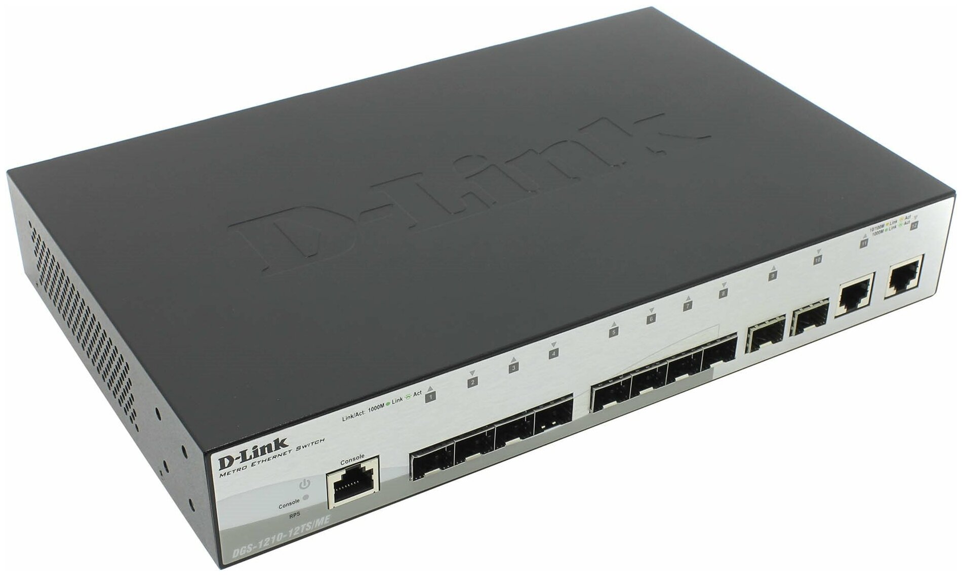 Коммутатор D-Link DGS-1210-12TS/ME, управляемый, количество портов: 2x1 Гбит/с (DGS-1210-12TS/ME/B1A)