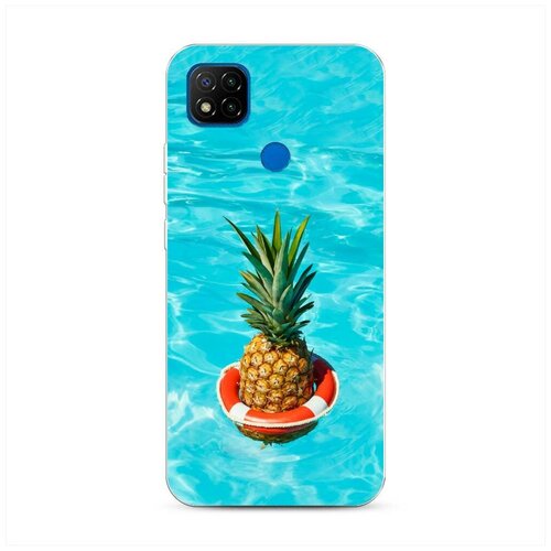 фото Силиконовый чехол "ананас в бассейне" на xiaomi redmi 9c / сяоми редми 9c case place