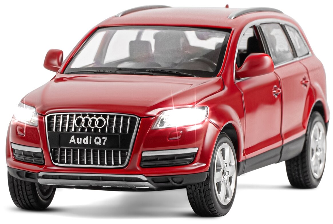 Машинка металлическая 1:24 Audi Q7, бордовый - Автопанорама [JB1251130]