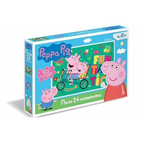 фото Пазл maxi "peppa pig. быстрее ветра", 24 элемента origami