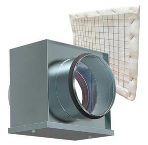 Фильтр вентиляционный ФЛК-160, диаметр 160мм степень защиты G3/EU3, в комплекте с фильтрующей вставкой