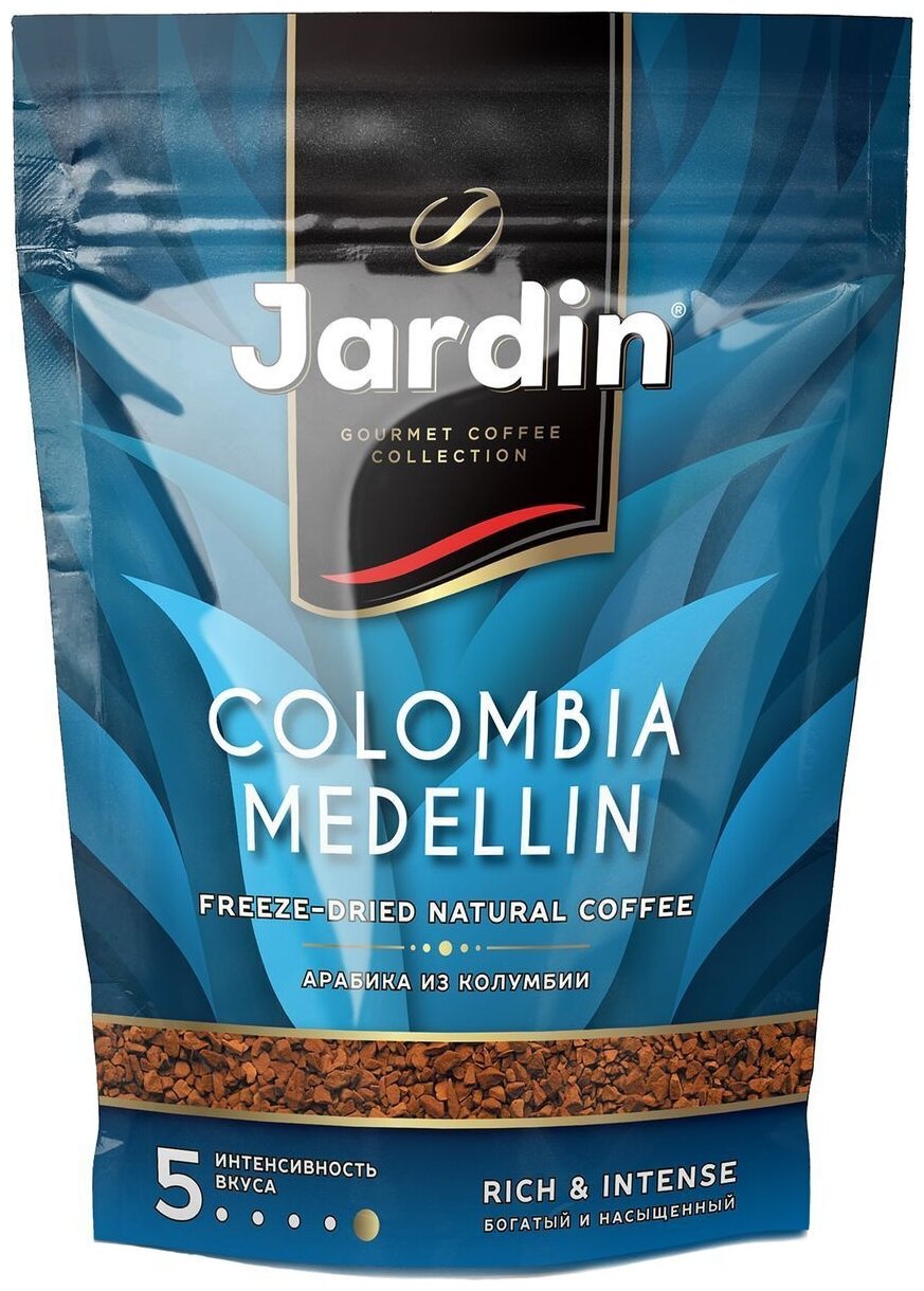 Кофе растворимый JARDIN Colombia medellin, сублимированный, 150 г, мягкая упаковка, 620340