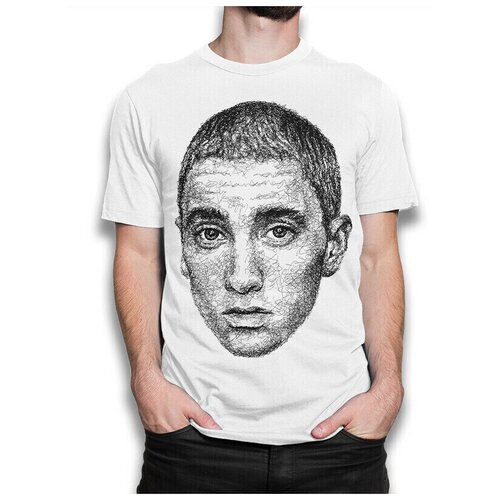 Футболка DreamShirts Эминем - Eminem Мужская белая 2XL DREAM SHIRTS белый  