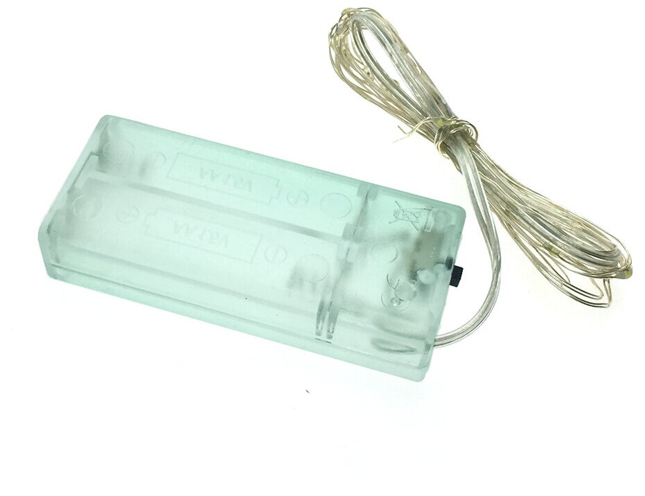 фото Светодиодная (LED) Лента-гирлянда декоративная, холодный белый, 0,03W, Espada E-EW10LED1m