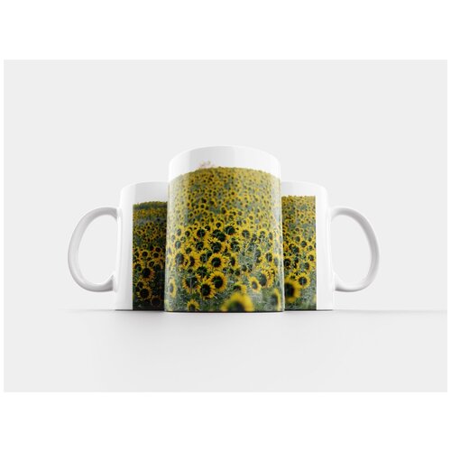 фото Кружка "подсолнечник, цветущий, цветок" 320 мл lotsprints