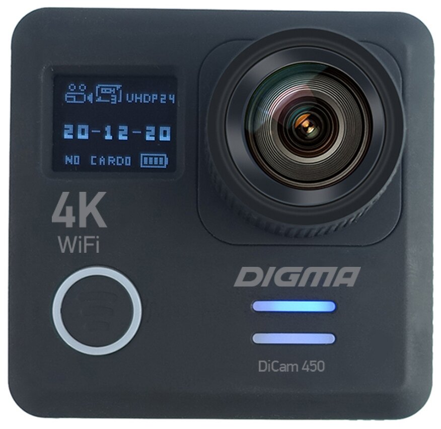 Экшн-камера DIGMA DiCam 450 3840x2160 1000 мА·ч