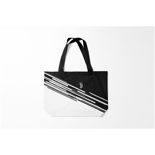 фото Сумка-шоппер / 46х35 см / футбол / juventus stripes style burnettie