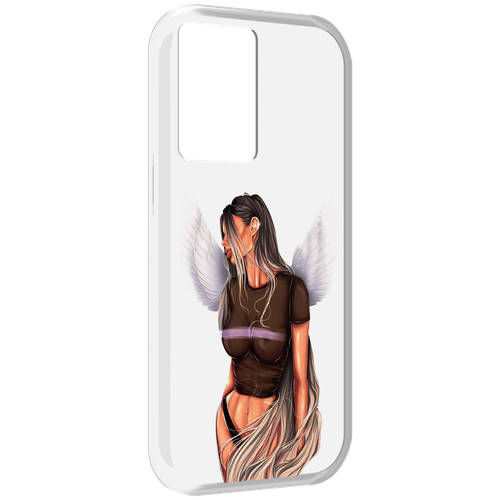 Чехол MyPads девушка-ангел-с-крыльями женский для OnePlus Nord N20 SE задняя-панель-накладка-бампер