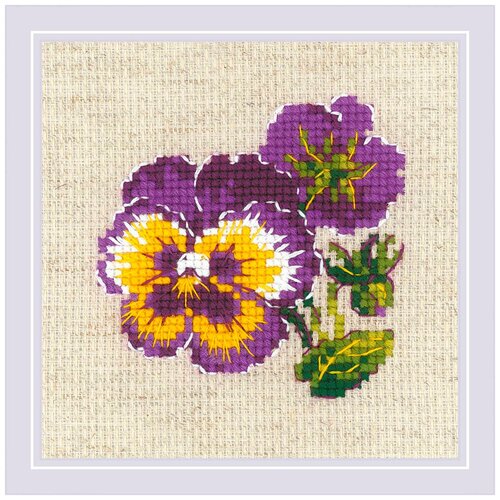 фото Набор для вышивания riolis сотвори сама 1857 пара анюток 13 х 13 см 2 шт. риолис