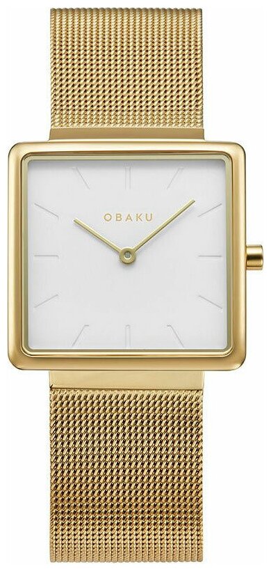 Наручные часы OBAKU Mesh V236LXGIMG, золотой, белый