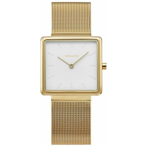 Наручные часы OBAKU Mesh V236LXGIMG, золотой, белый