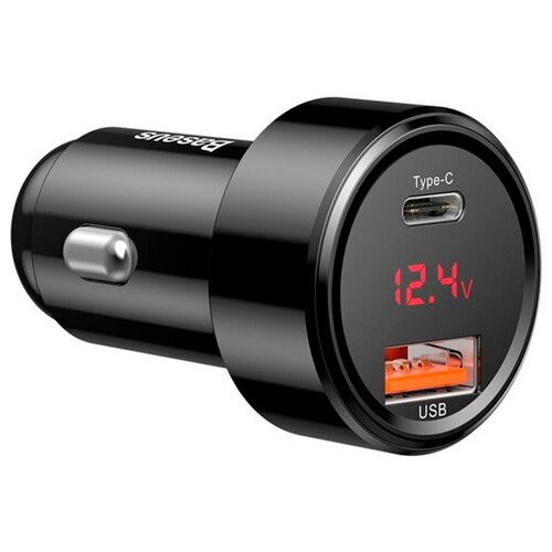 фото Автомобильное зарядное устройство baseus magic series pps digital display (type- c pd+qc) intelligent dual quick charging and car charging of 45w black