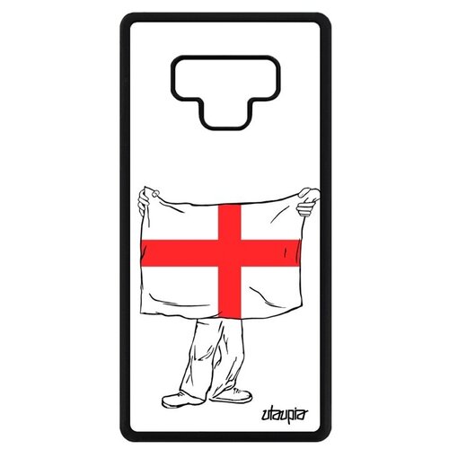 фото Защитный чехол на мобильный // galaxy note 9 // "флаг англии с руками" страна туризм, utaupia, белый