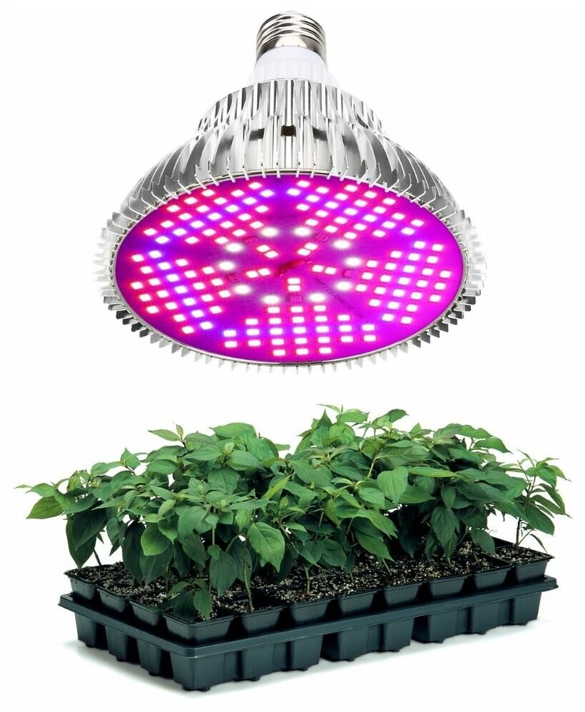 фото Светодиодная Фитолампа для растений "Fitosvet 150 smd" 220 В. Е 27.