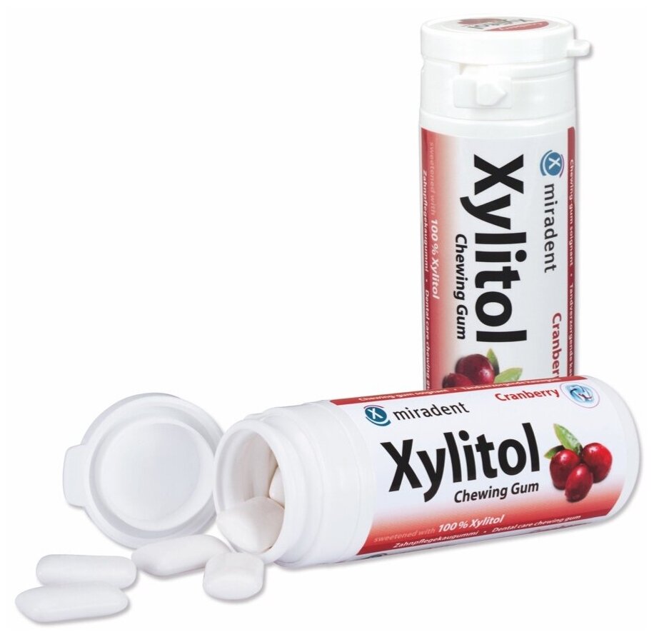 Жевательная резинка miradent Xylitol Клюква - фотография № 4