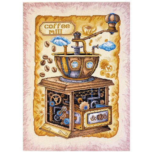 фото Набор для вышивания мулине абрис арт ан-040 кофе в зернах 40х54 см abris art