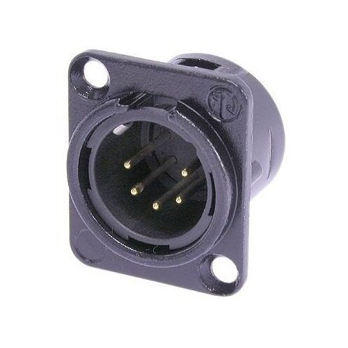 Панельный разъем XLR male Neutrik NC5MD-L-B-1 neutrik nc3md l 1 панельный разъем xlr male