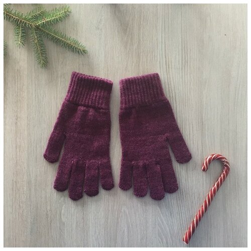 Перчатки  зимние, размер 18, фиолетовый