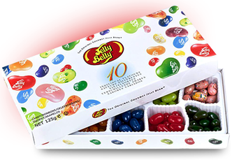 Драже Jelly Belly ассорти 10 вкусов 125 грамм Упаковка 4 шт