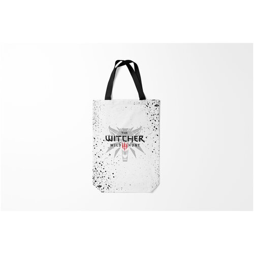 фото Сумка-шоппер / 31х42 см / геймерам / the witcher ведьмак волк брызги красок burnettie