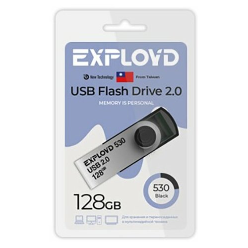 USB Flash Drive 128Gb - Exployd 530 EX-128GB-530-Black