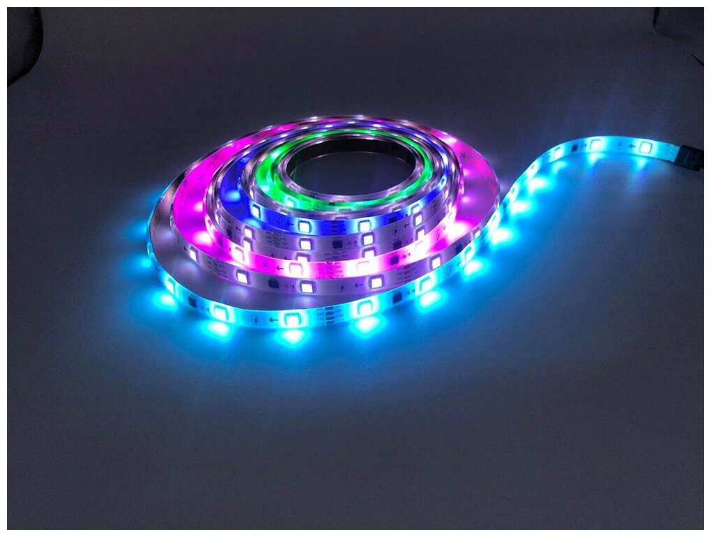 Светодиодная лента с пультом разноцветная многорежимная 5 метров RGB Led, Комплект для светодиодной подсветки 5м Led Store - фотография № 10