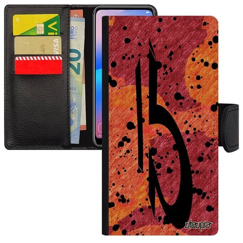 фото Защитный чехол книжка для смарфона // galaxy s7 edge // "знак зодиака овен" астрологический зодиак, utaupia, оранжевый