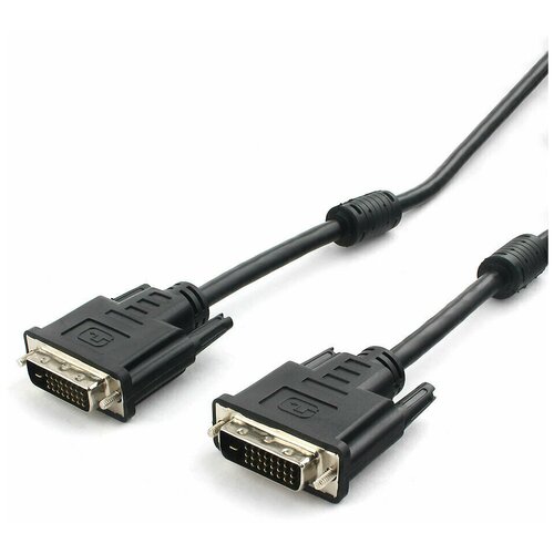 DVI кабель Cablexpert CC-DVI2L-BK-10 кабель dvi d dual link cablexpert cc dvi2l bk 10m 25m 25m 10м ccs черный экран феррит кольца