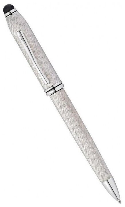 Cross AT0042-43 Шариковая ручка со стилусом cross townsend stilus, silver