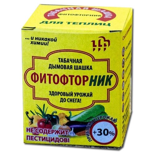 Табачная дымовая шашка Фитофторник для теплиц, 6 шт по 220 г