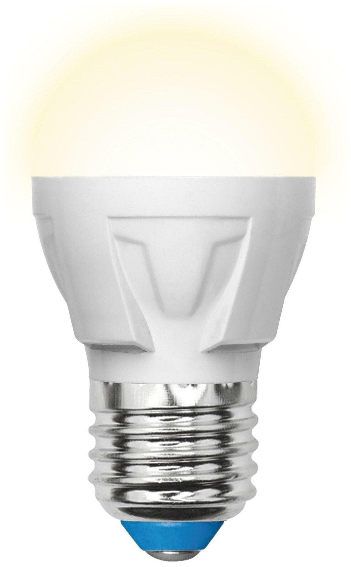Uniel Лампа светодиодная шар теплый свет Яркая Е27 7W 3000K матовая LED-G45 7W/WW/E27/FR