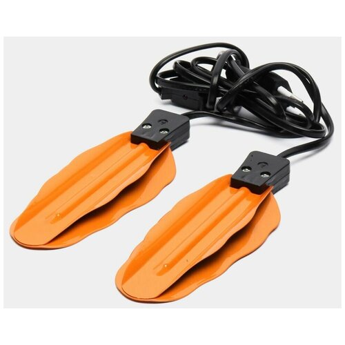 Металлическая электросушилка для обуви, мощность 12Вт, оранжевая. Надёжная, удобная сушилка для обуви из любого материала незаменимый прибор в осенне-