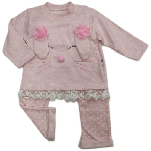 фото Комплект одежды для девочек, брюки и толстовка, повседневный стиль, размер 68, розовый бутик для малышей "мой ангелок"