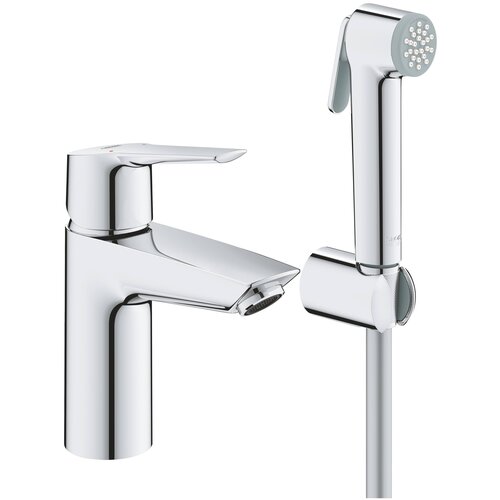 Смеситель для раковины GROHE Start QuickFix с гигиеническим душем, S-Size, хром (23123003)