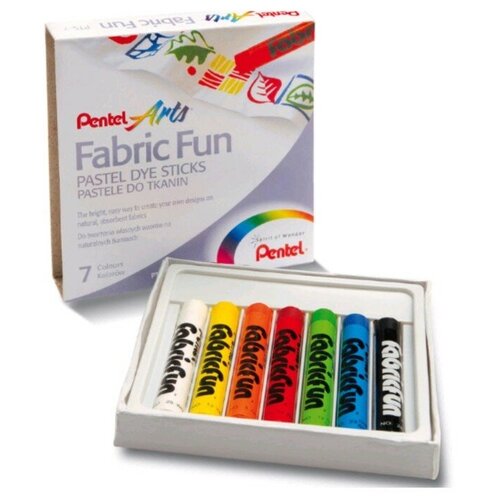 Pentel Пастель для ткани Pentel FabricFun Pastels, 7 цветов, 8/60 мм