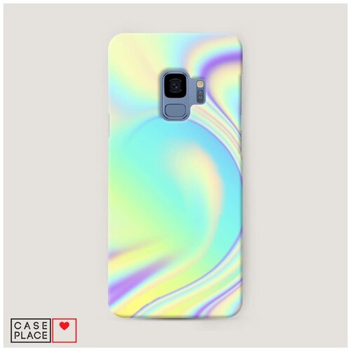 фото Чехол пластиковый samsung galaxy s9 нежно-голубая голограмма case place